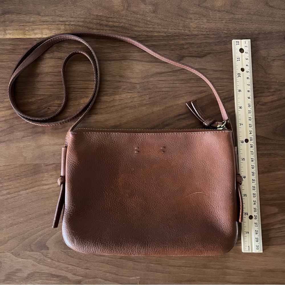 Madewell The Knotted Crossbody Bag Genuine Leather in Tan - Picture 13 of 14